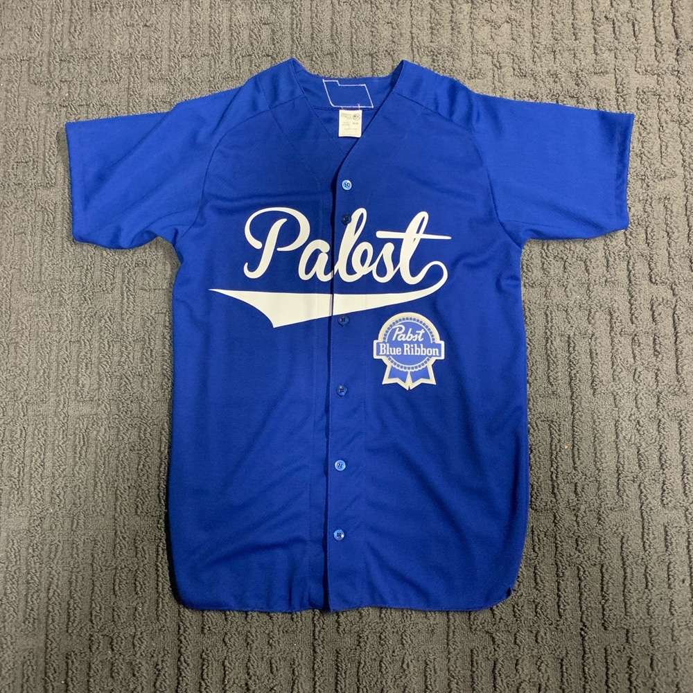 Custom Pabst Blue Ribbons Baseball Jersey